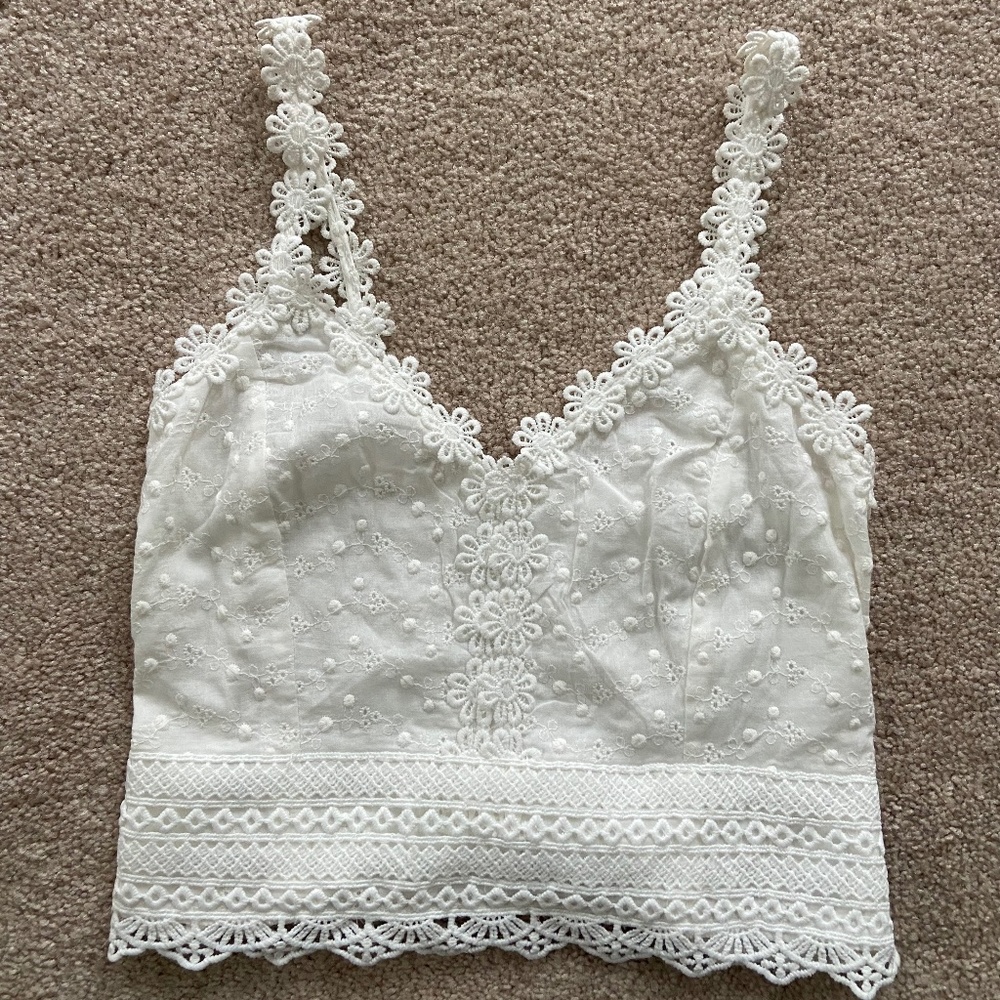 Shein White Crop Top